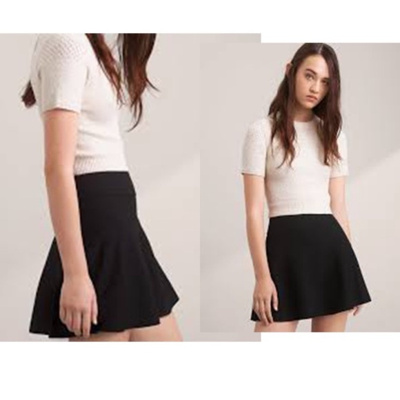 Aritzia Dresses & Skirts - Aritzia Talula Vanderbilt black cotton flare skirt
